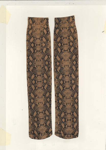 JESSIE KNEE-HIGH SOCKS in BLACK SNAKE